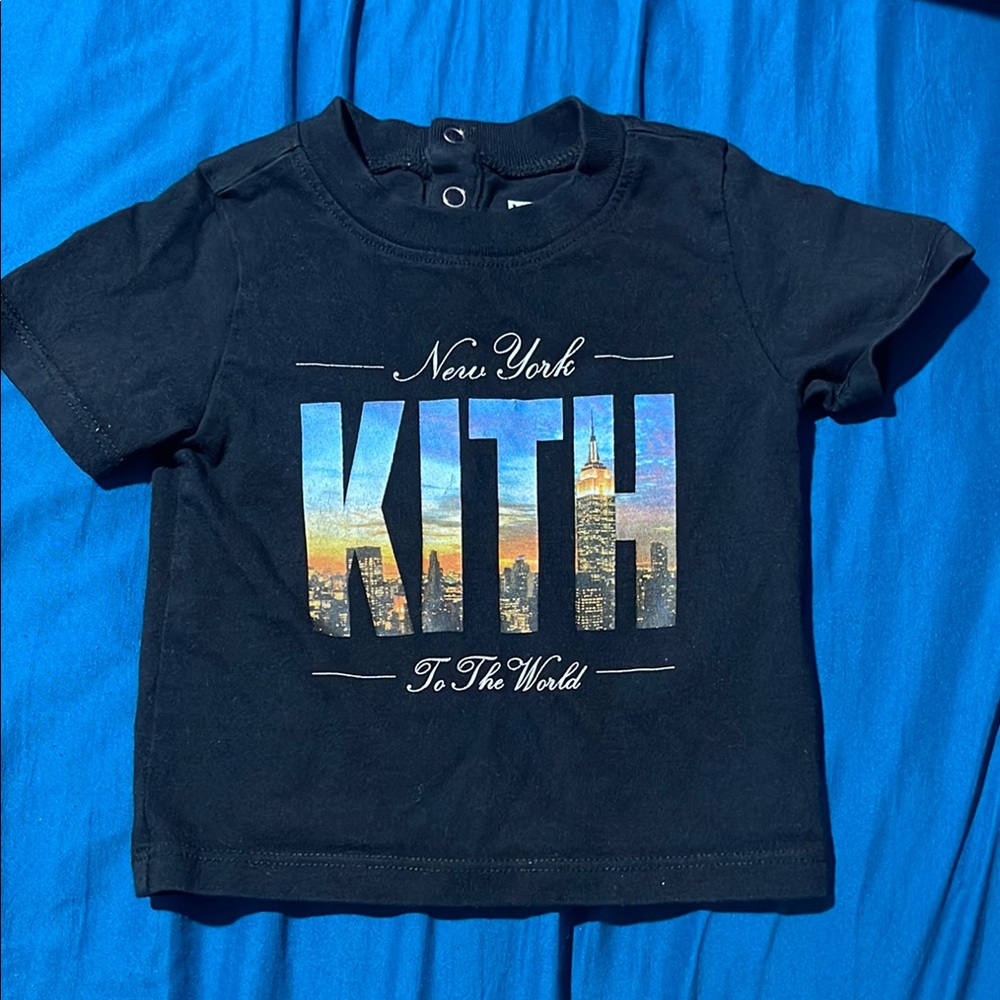 Kith Black Short Sleeve Tee with Graphic Design